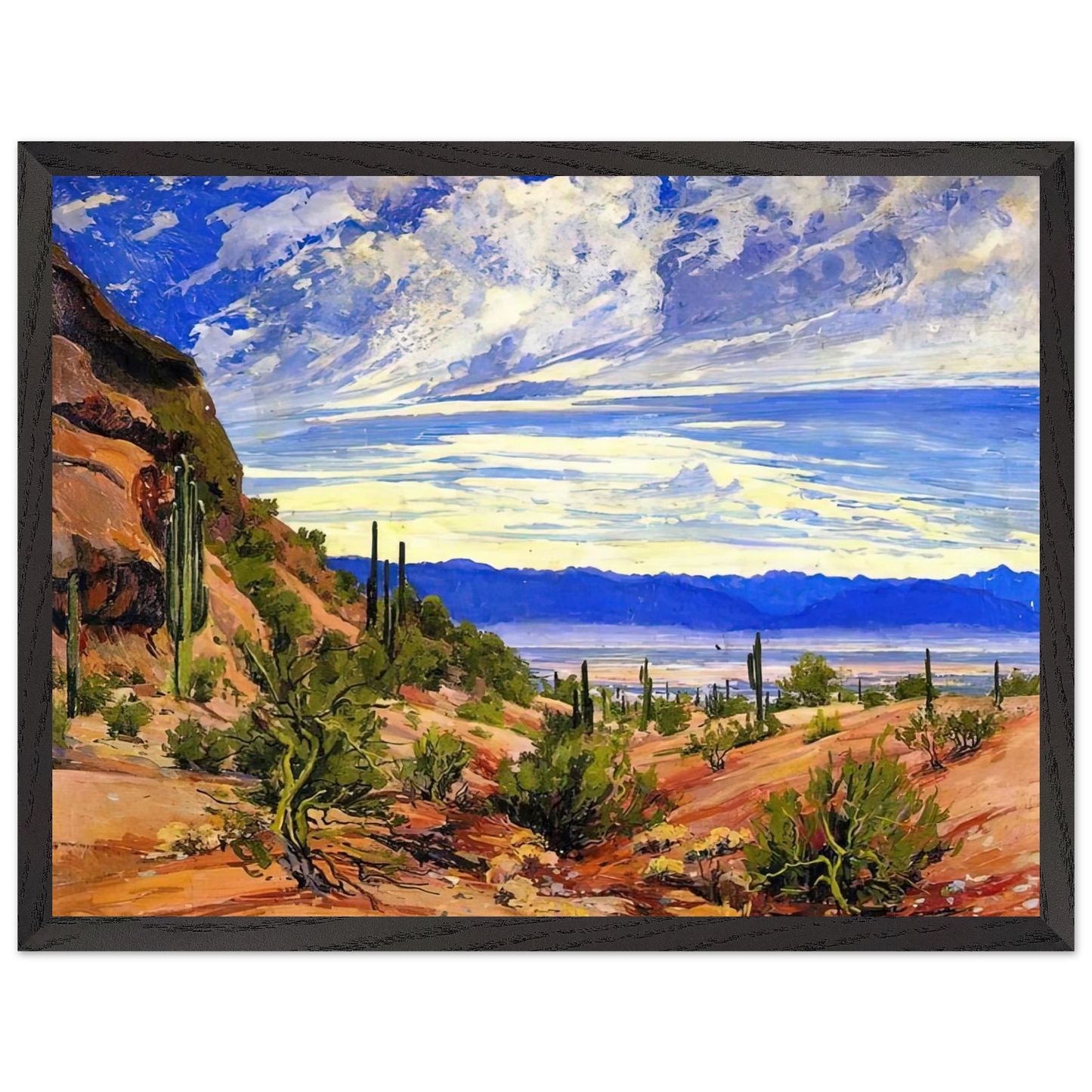 Maynard Dixon - WASHOE WICKIUP 1919 Wall art - 60x80 cm / 24x32 Inches - Premium Wooden Framed Poster With Fine Art Paper - White frame