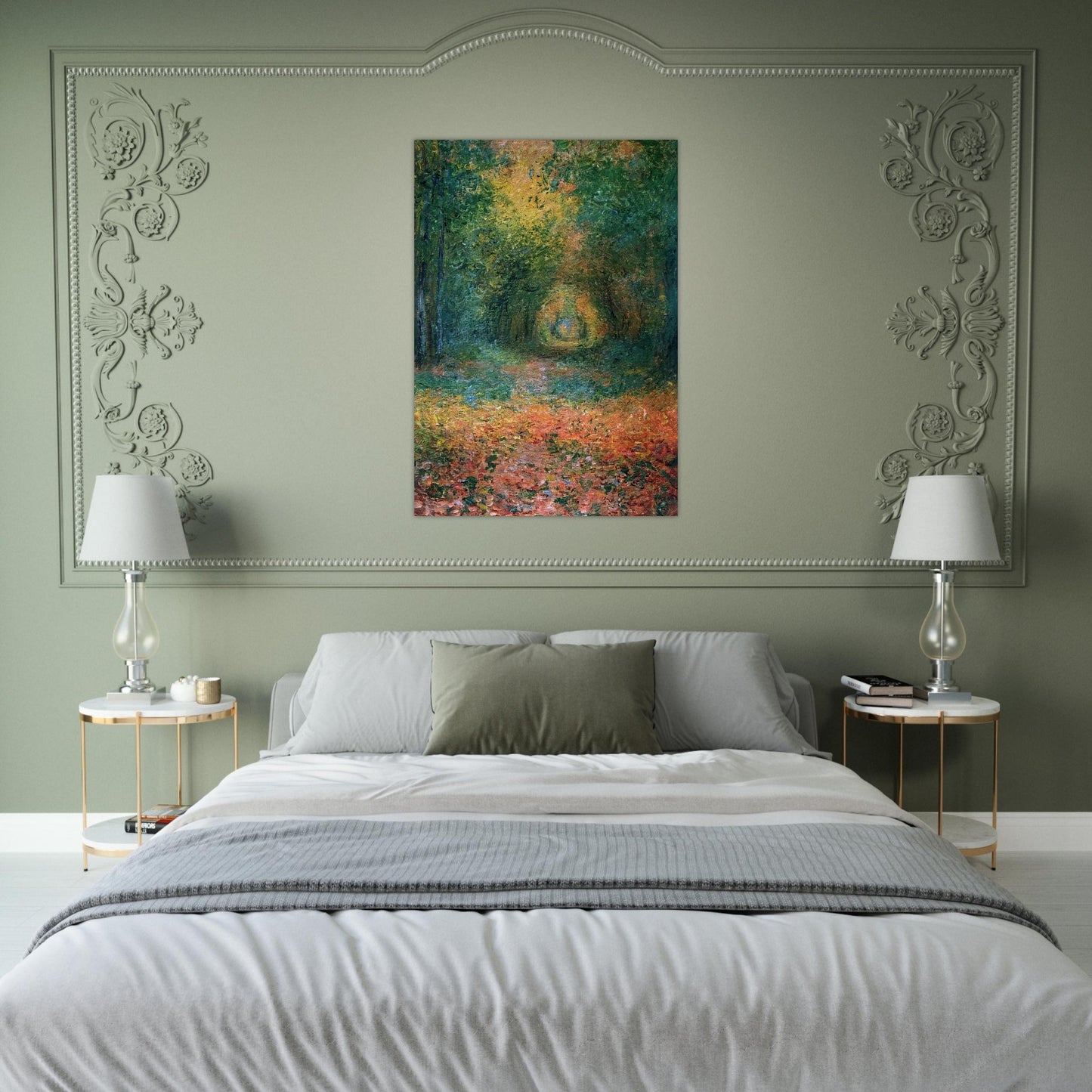 The Undergrowth in the Forest of Saint-Germain - claude monet Brushed Aluminum Print - 70x100 cm / 28x40 inches | claude monet Aluminum Print | claude monet Prints