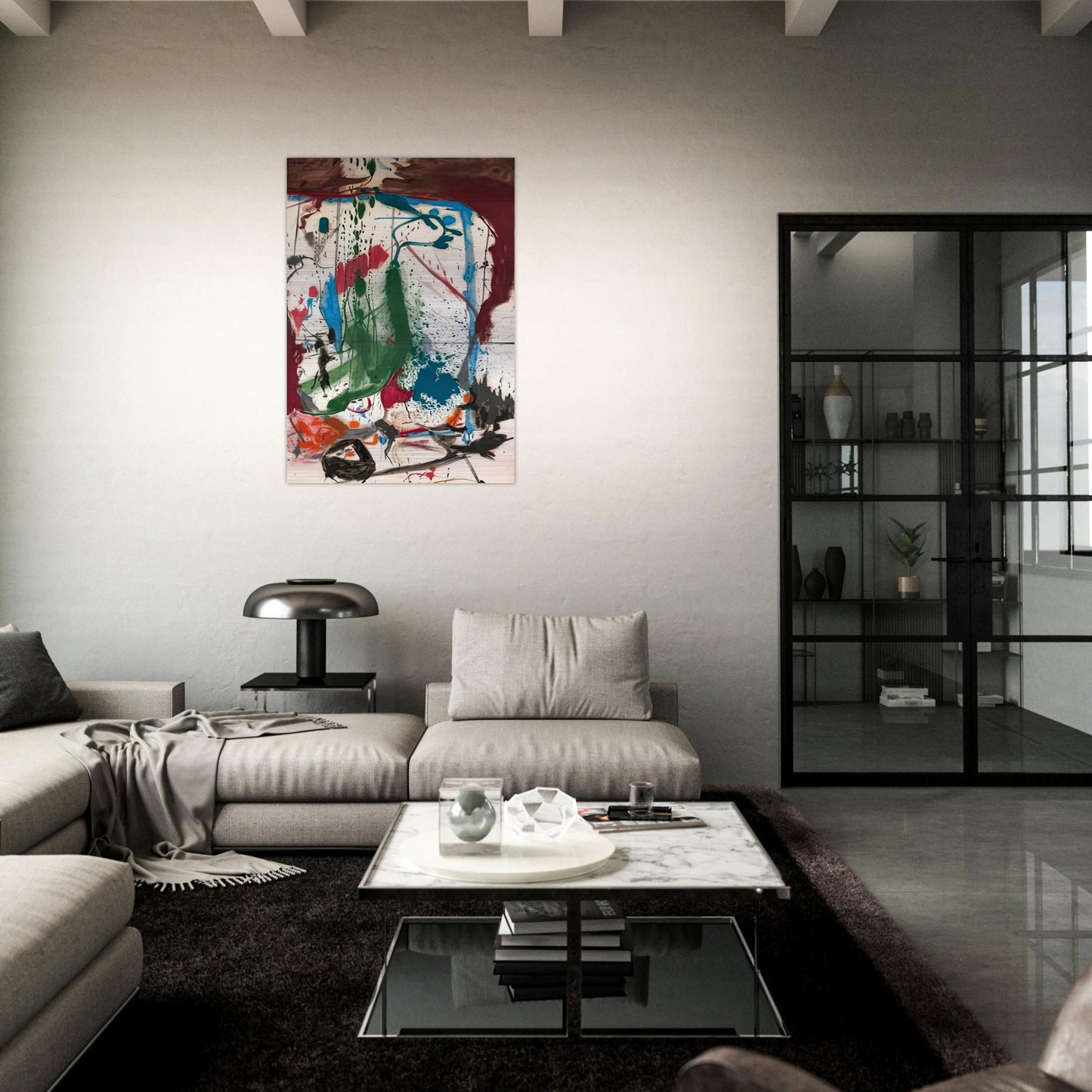 Las Mayas, 1958- - Helen Frankenthaler Brushed Aluminum Print - 70x100 cm / 28x40 inches | Helen Frankenthaler Aluminum Print | Helen Frankenthaler Prints