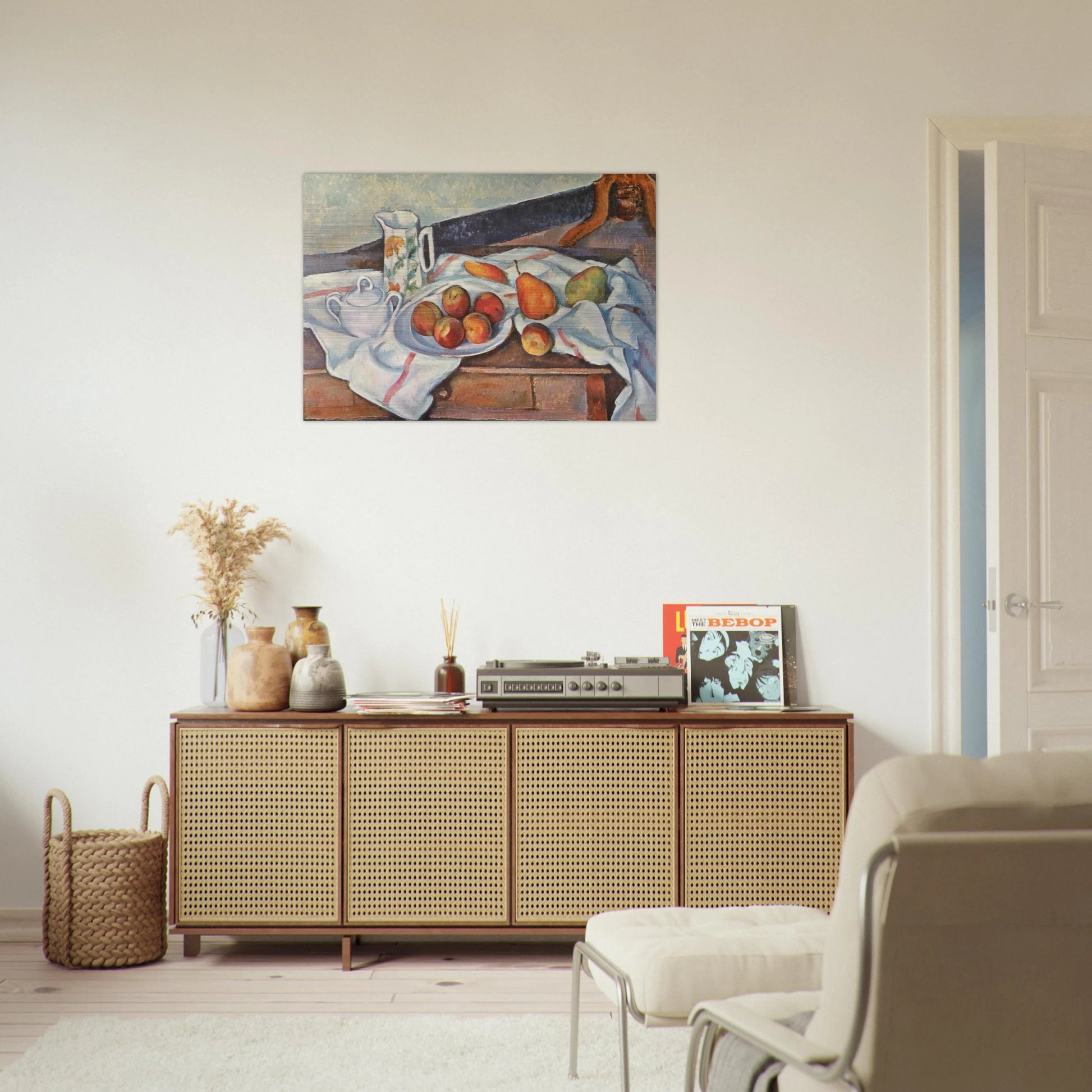 Still Life with Sugar - Paul Cézanne Brushed Aluminum Print - 70x100 cm / 28x40 inches | Paul Cézanne Aluminum Print | Paul Cézanne Prints