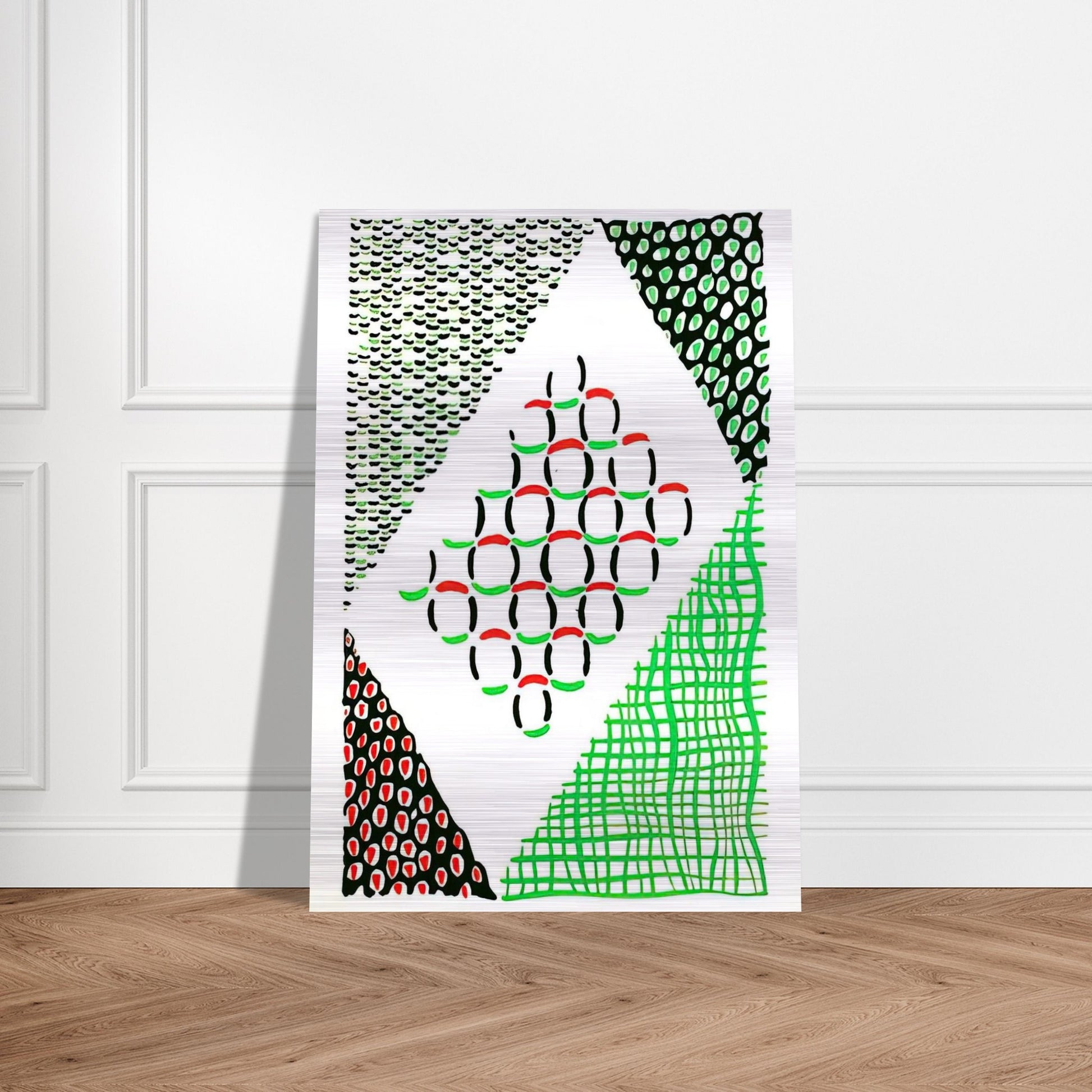 COMPOSITION 19 - Sonia Delaunay Brushed Aluminum Print - 70x100 cm / 28x40 inches | Sonia Delaunay Aluminum Print | Sonia Delaunay Prints
