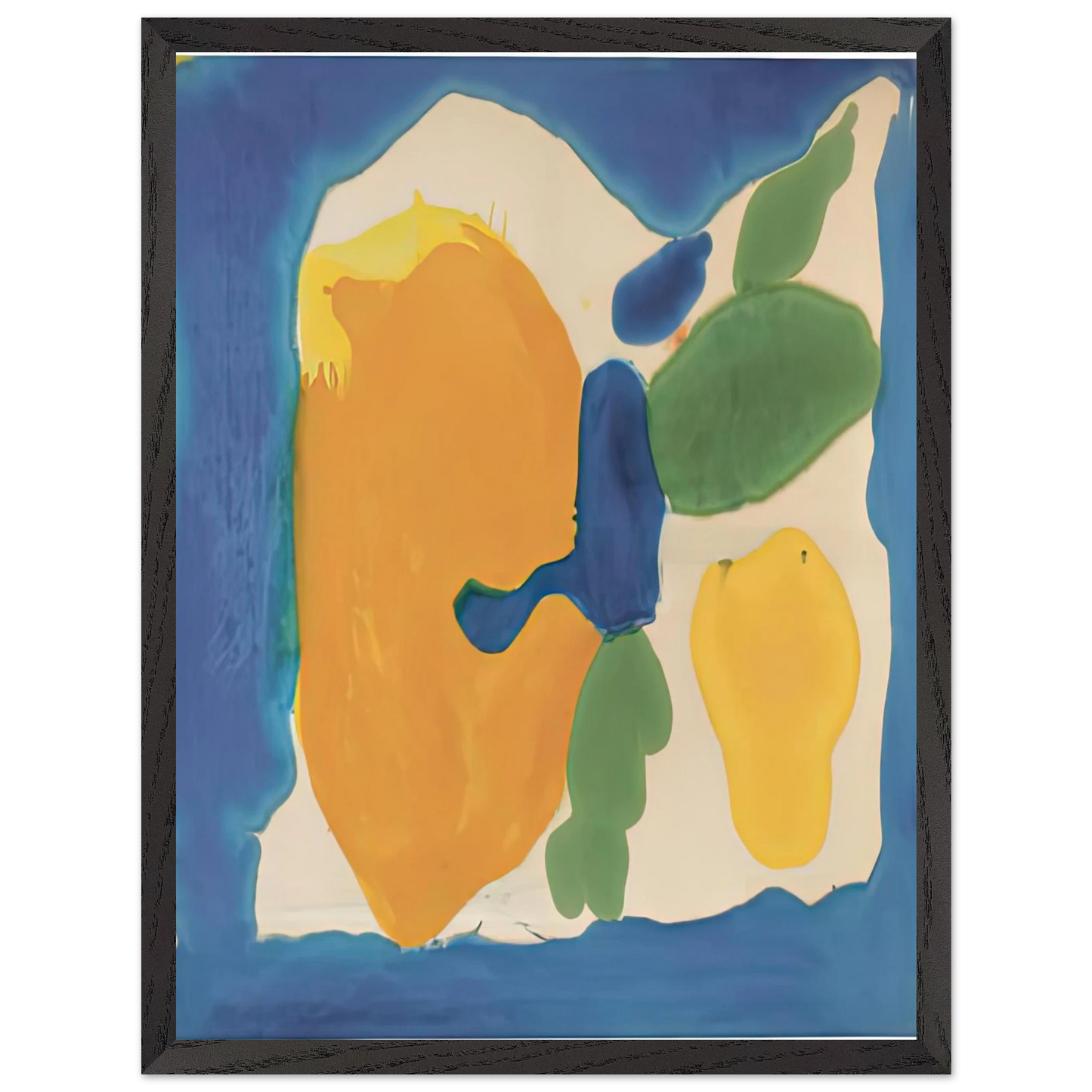 Helen Frankenthaler - Provincetown Window, 1963-64- Wall Art - 30x40 cm / 12x16 inches - Premium Wooden Framed Poster With Fine Art Paper - Black frame