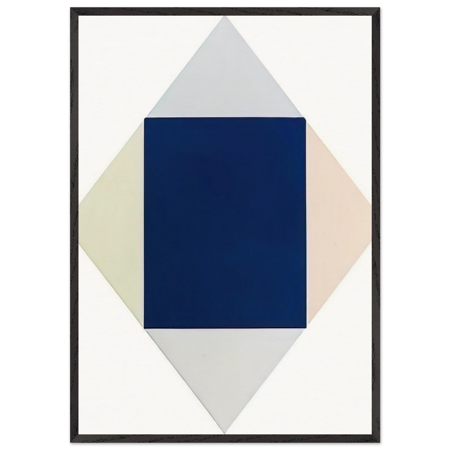 Blauer kern - 1969 - Max Bill Framed Art Print – Black Wooden Frame - Default Title - -Framed Art Print