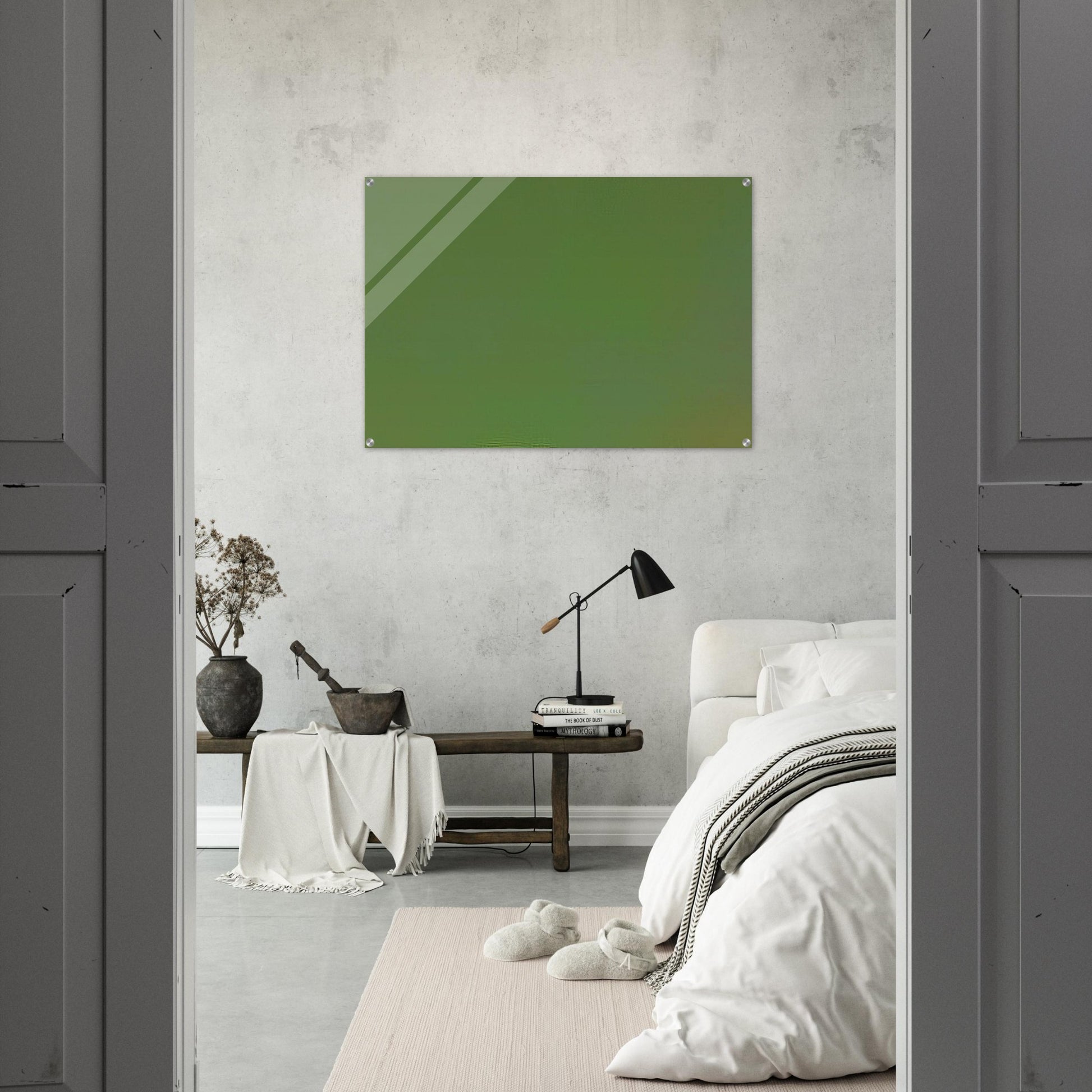 Microchromie vert-terre - Fernand Leduc Acrylic Print - 70x100 cm / 28x40″ inches