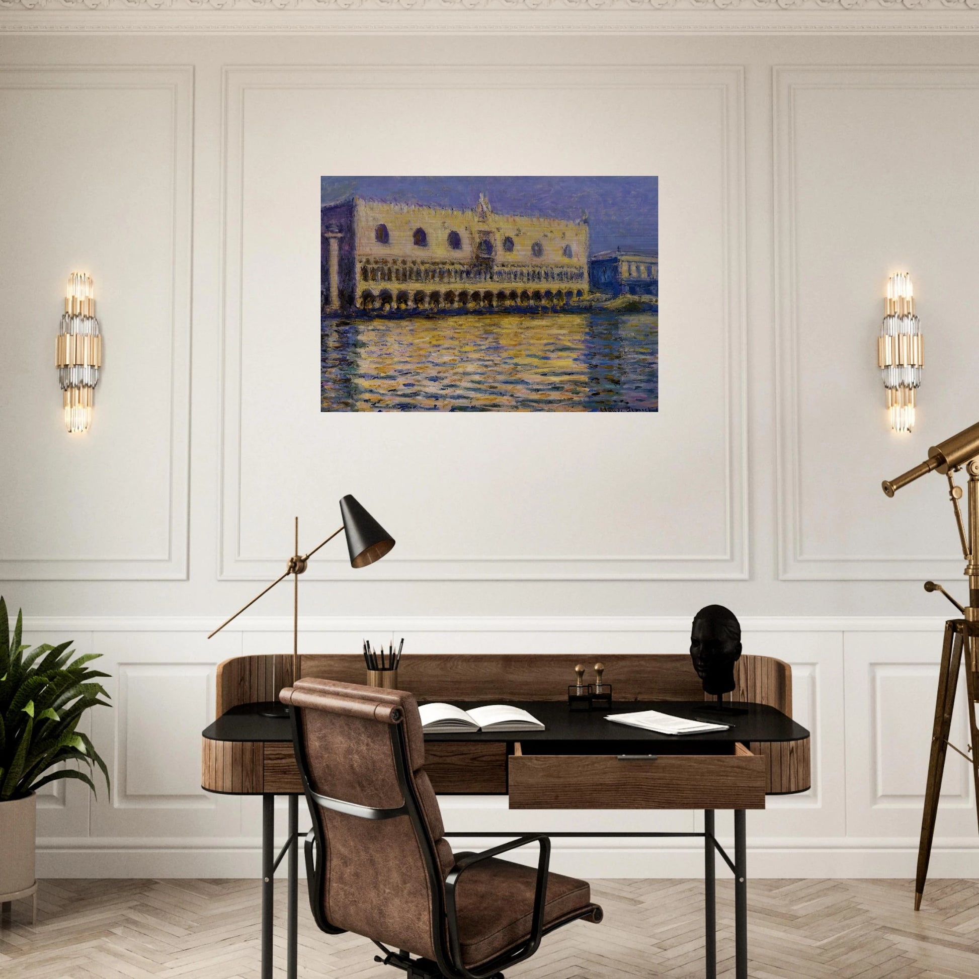 The Palazzo Ducale 2 - claude monet Brushed Aluminum Print - 70x100 cm / 28x40 inches | claude monet Aluminum Print | claude monet Prints