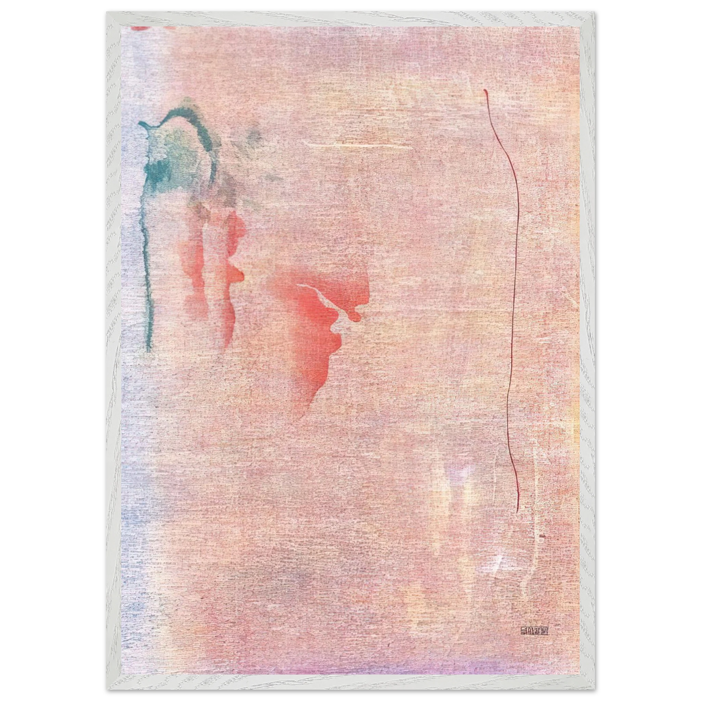 Helen Frankenthaler - Cedar Hill - 1983 Wall art - 27x35 cm / 11x14 inches - Premium Wooden Framed Poster With Fine Art Paper - White frame