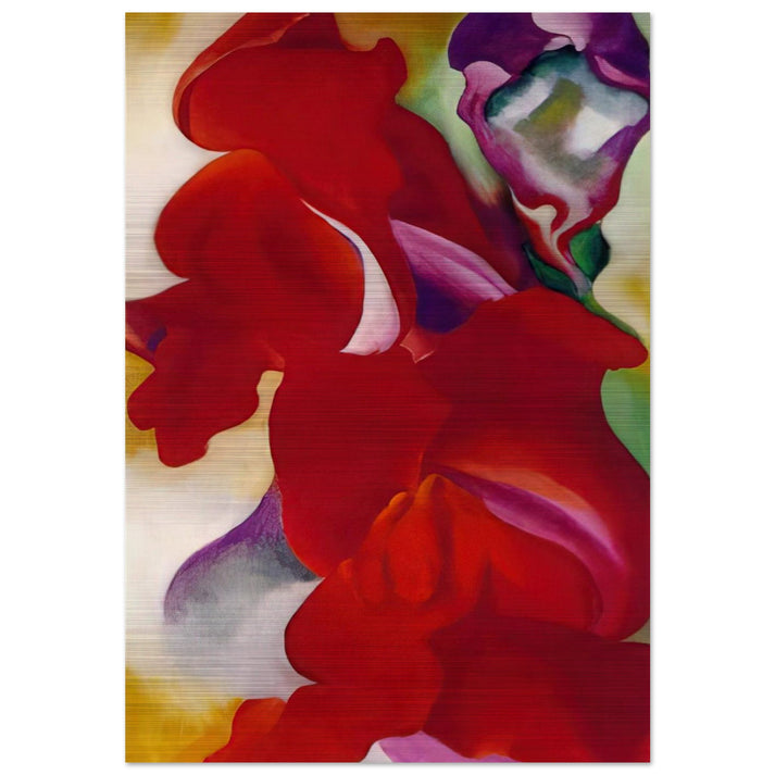 Red Snapdragons - Georgia O'Keeffe Brushed Aluminum Print - 70x100 cm / 28x40 inches | Georgia O'Keeffe Aluminum Print | Georgia O'Keeffe Prints