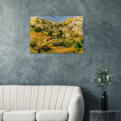 Rocky Craggs at l'Estaque - Pierre-Auguste Renoir Brushed Aluminum Print - 70x100 cm / 28x40 inches | Pierre-Auguste Renoir Aluminum Print | Pierre-Auguste Renoir Prints
