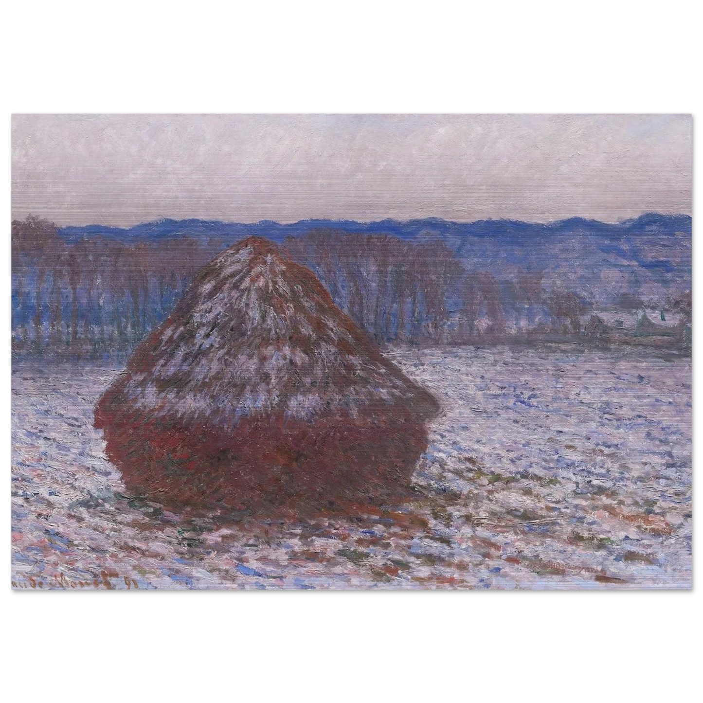 Stack of Wheat - claude monet Brushed Aluminum Print - 70x100 cm / 28x40 inches | claude monet Aluminum Print | claude monet Prints