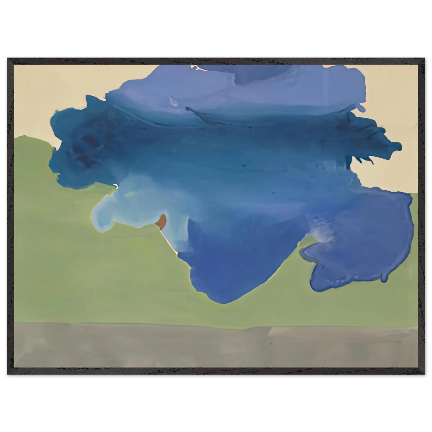 Helen Frankenthaler - The Bay, 1963- Wall Art - 30x40 cm / 12x16 inches - Premium Wooden Framed Poster With Fine Art Paper - Black frame