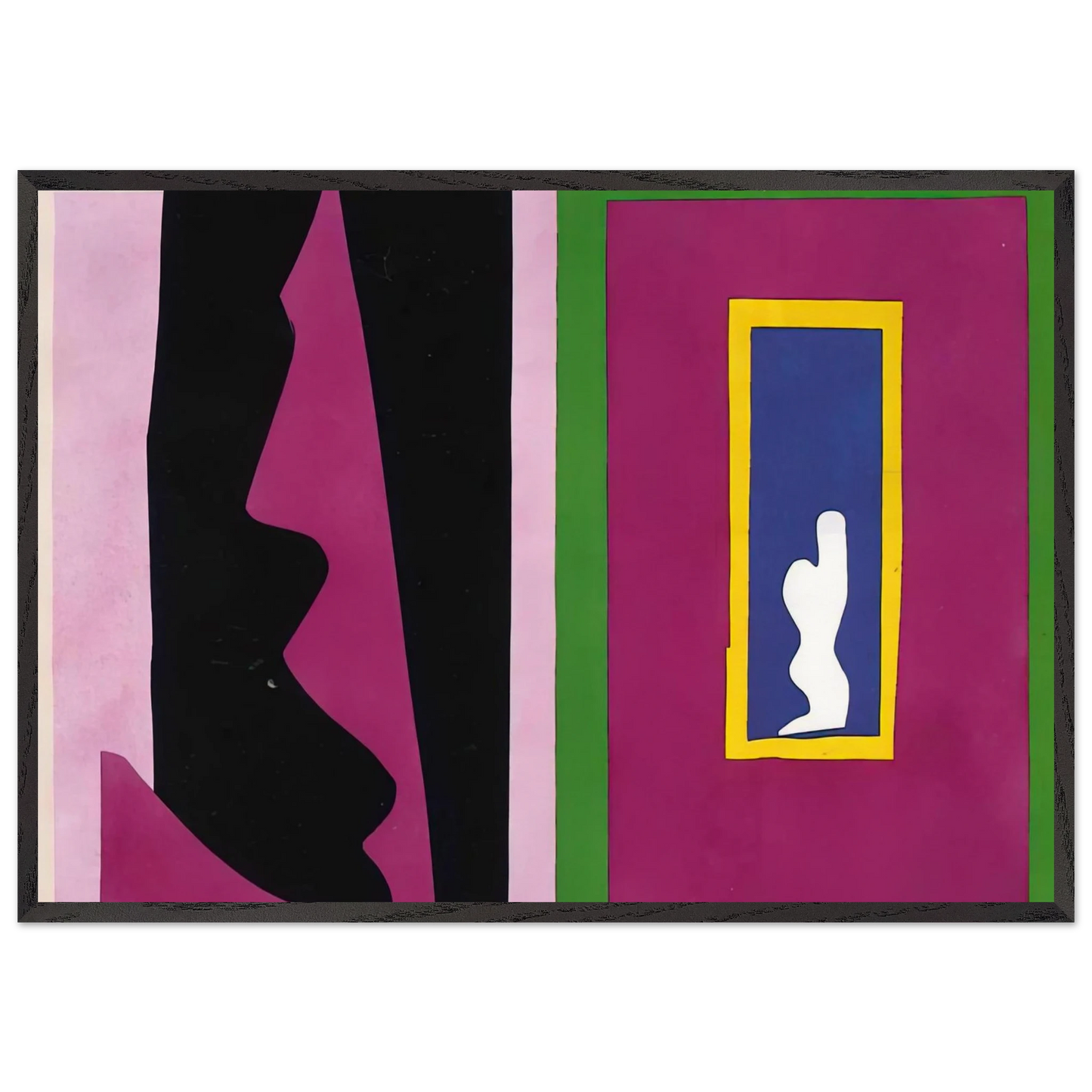 CUT OUTS - Henri Matisse 70x100 cm / 28x40 inches Framed Art Print – Black Wooden Frame