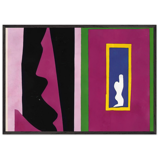 CUT OUTS - Henri Matisse 70x100 cm / 28x40 inches Framed Art Print – Black Wooden Frame