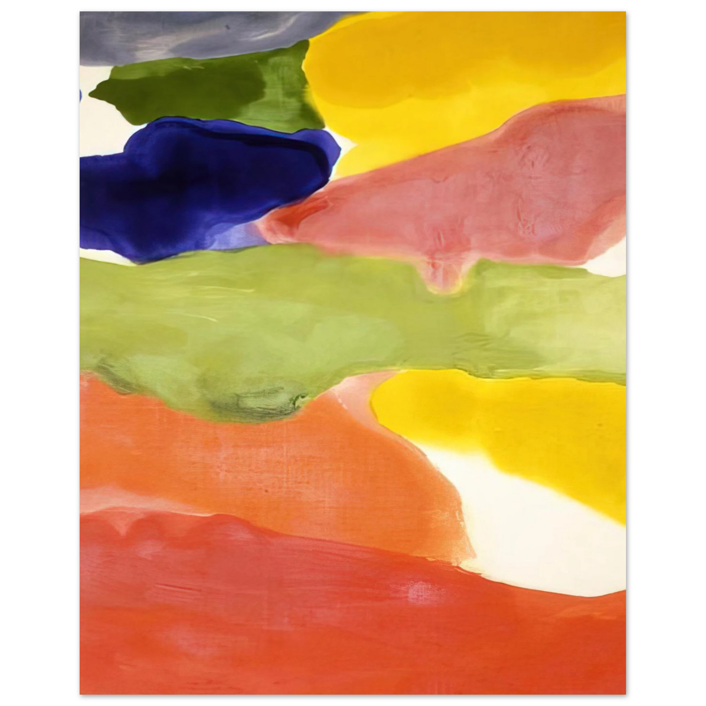 Helen Frankenthaler - Tutti-Fruitti - 1966 Wall art - 60x80 cm / 24x32 inches - Premium Wooden Framed Poster With Fine Art Paper - Wood frame