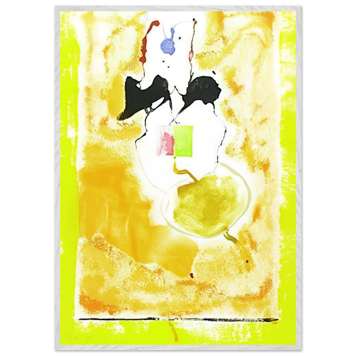 Helen Frankenthaler - Solar Imp - 2001 Wall art - A2 (42 x 59.4  cm) - Premium Wooden Framed Poster With Fine Art Paper - Black frame