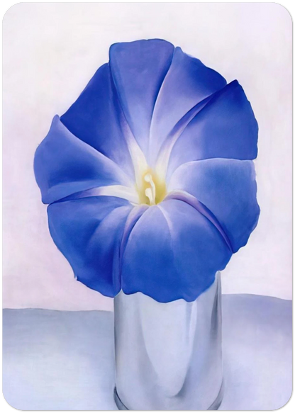 Blue Morning Glory By Georgia O'Keeffe Pack of 10 Post Cards | Georgia O'Keeffe Post Cards | A6 (10.5 x 14.8 cm) - 4.1 x 5.8 inches