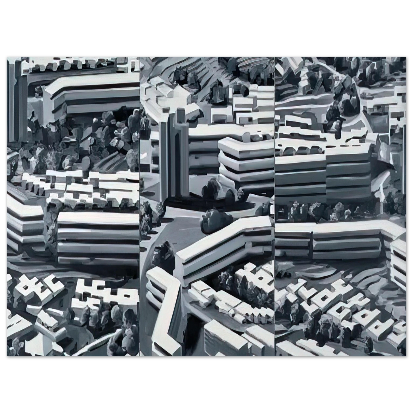 Gerhard Richter - TOWNSCAPE TR 1969 Fine Art Poster - Default Title