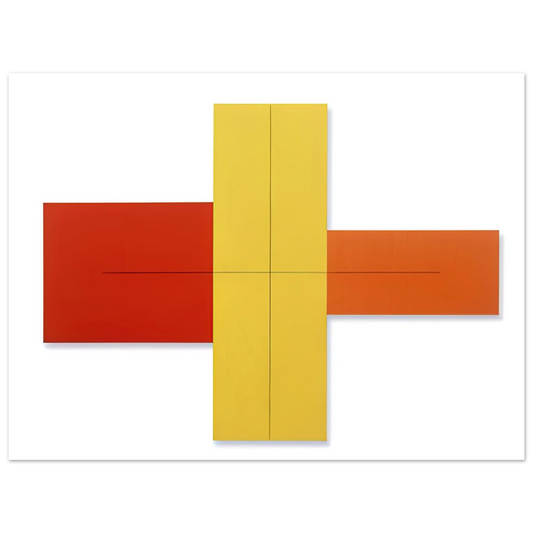 Robert Mangold - WITHIN RED YELLOW ORANGE 1981 Fine Art Poster - Default Title