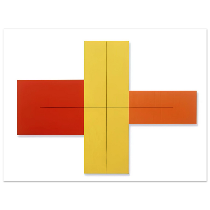 Robert Mangold - WITHIN RED YELLOW ORANGE 1981  75x100 cm / 30x40inches Fine Art Poster