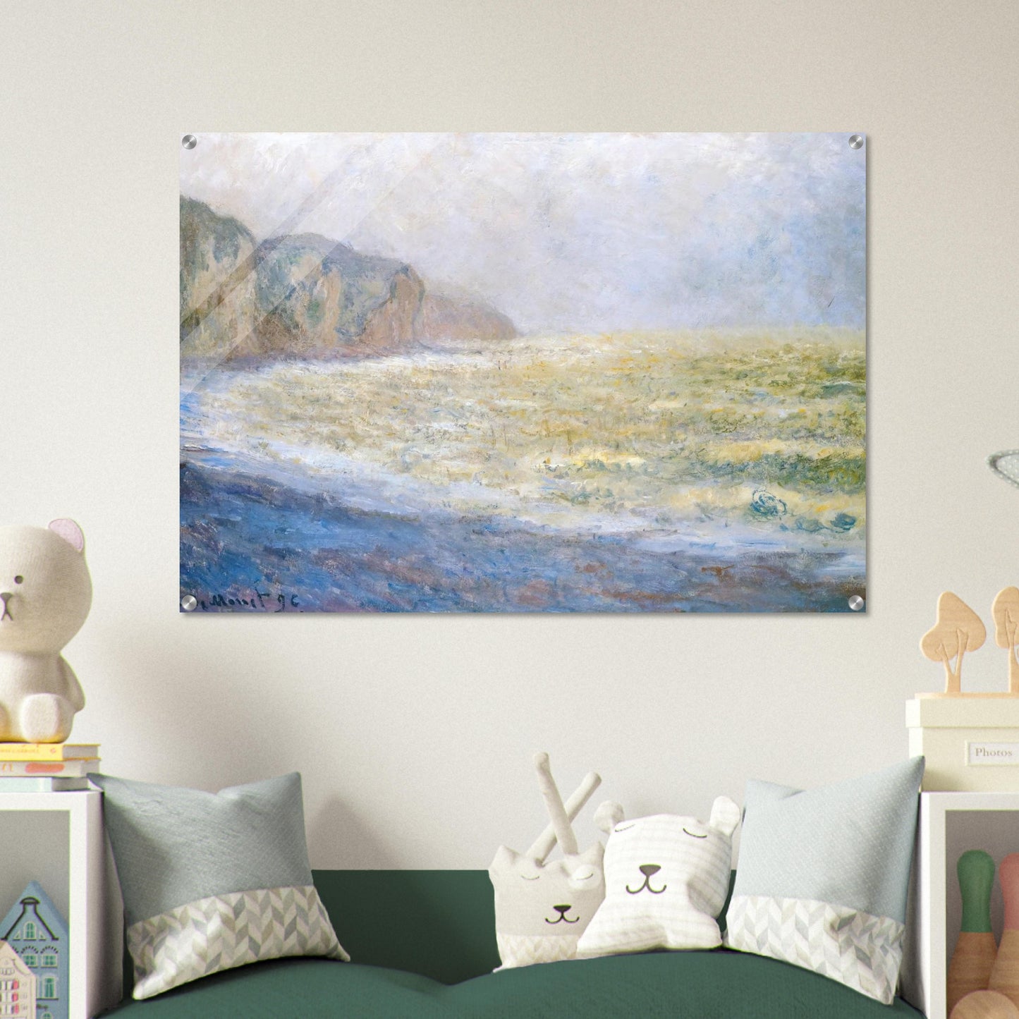 Cliff at Pourville - claude monet Acrylic Print - 70x100 cm / 28x40″ inches