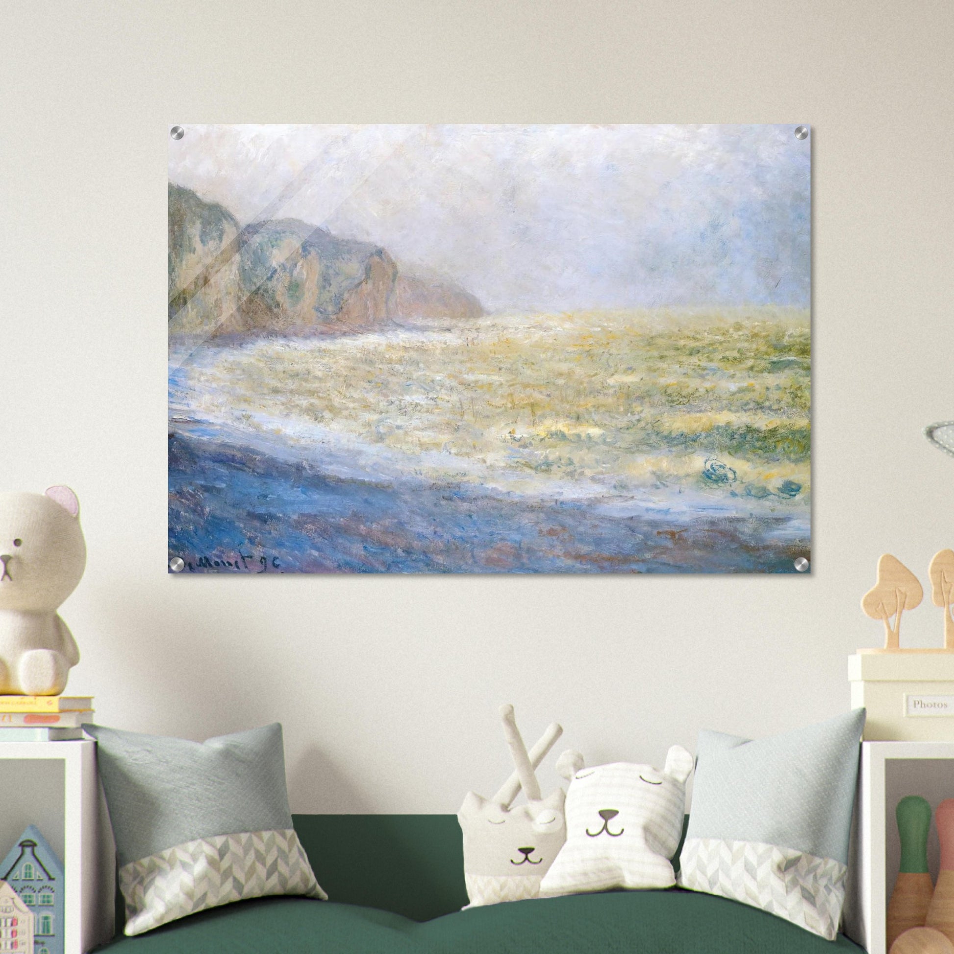 Cliff at Pourville - claude monet Acrylic Print - 70x100 cm / 28x40″ inches