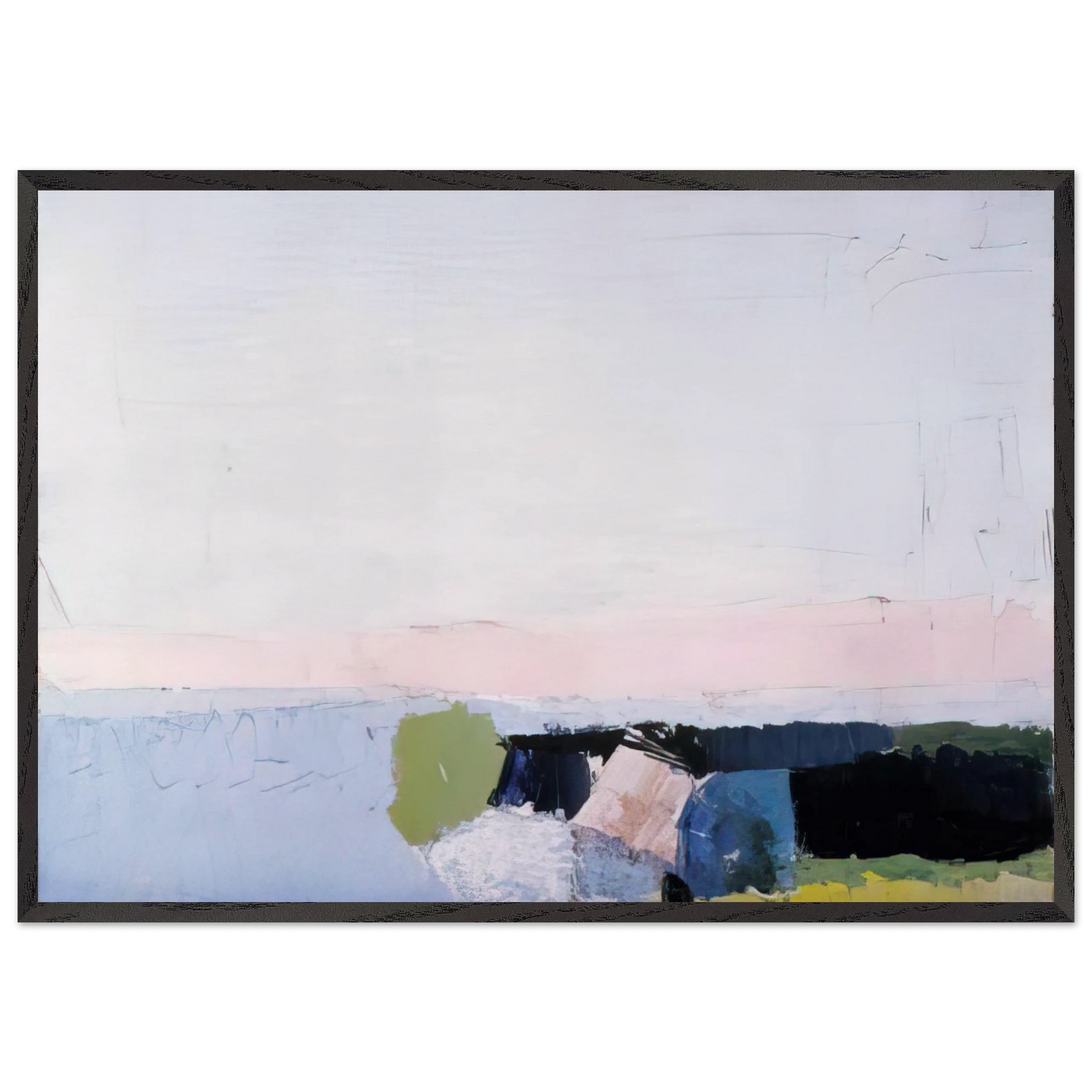 Bord de Mer - 1952 - Nicolas de Stael Framed Art Print – Black Wooden Frame - Default Title - -Framed Art Print