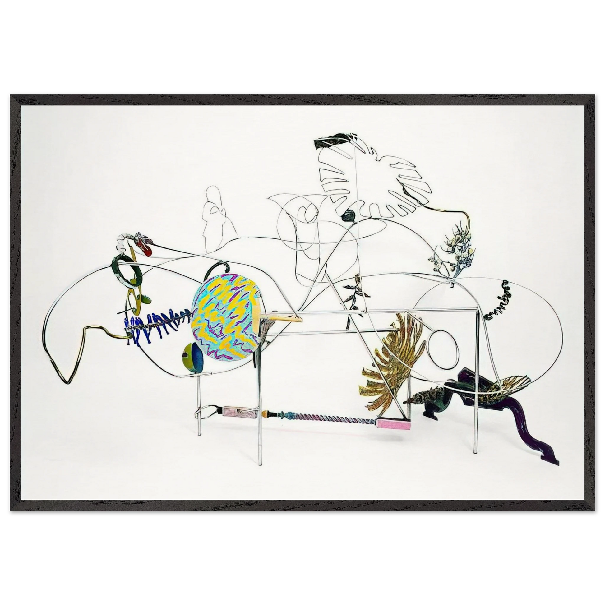 GRANDE NATURE MORTE 1987 - Nancy Graves Framed Art Print – Black Wooden Frame - Default Title - -Framed Art Print