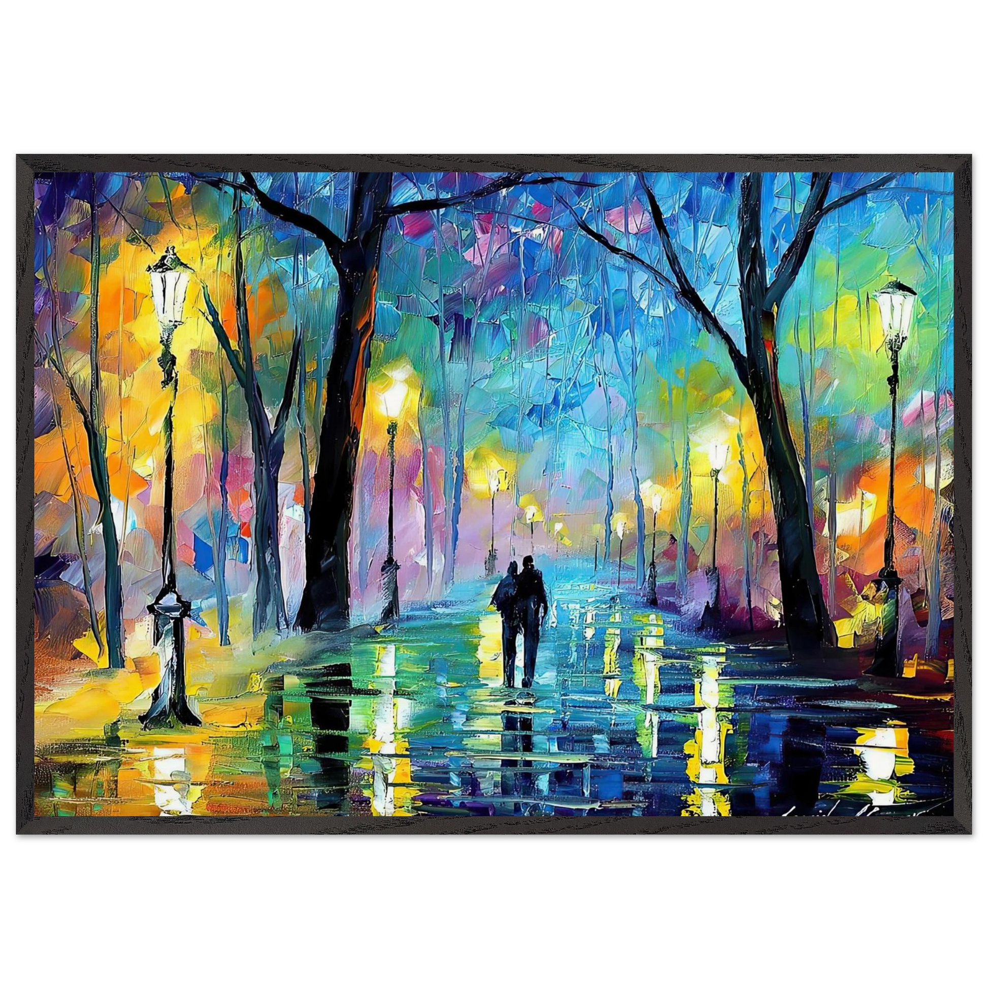 Leonid Afremov N35 - Leonid Afremov Framed Art Print – Black Wooden Frame - Default Title - -Framed Art Print