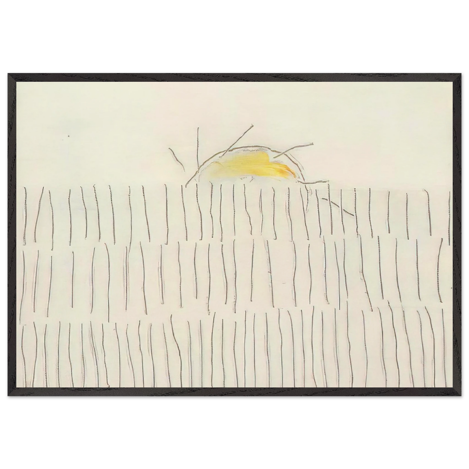 Untitled - 1966 N5 - Forrest Bess Framed Art Print – Black Wooden Frame - Default Title - -Framed Art Print