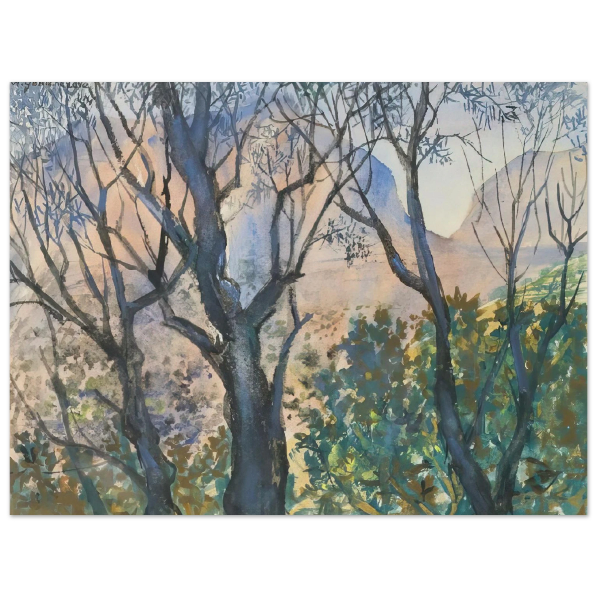 Natalia Goncharova - Pink Light - Post-Impressionism Fine Art Poster - Default Title