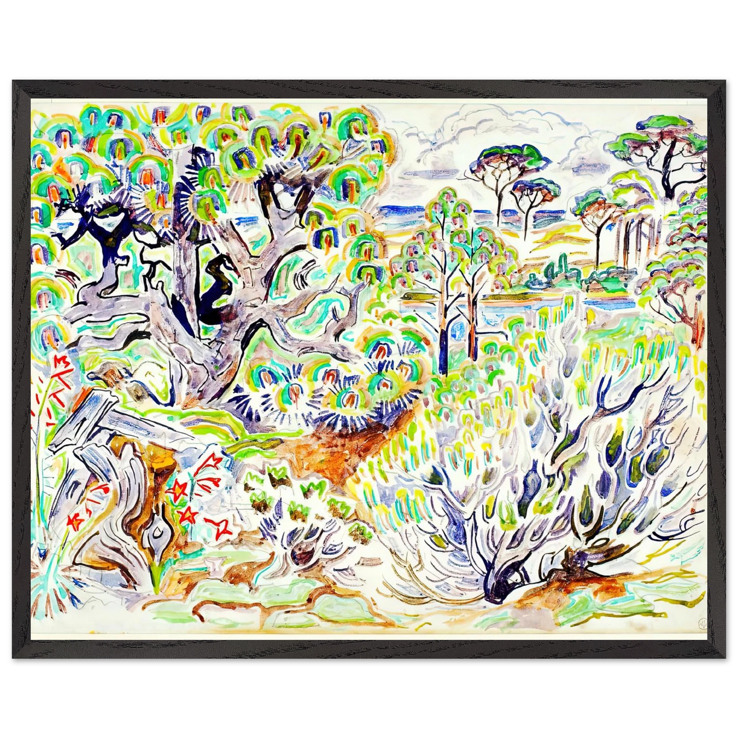 Walter Inglis Anderson - Walter Anderson Wall art - A1 (59.4 x 84.1  cm) - Premium Wooden Framed Poster With Fine Art Paper - Wood frame