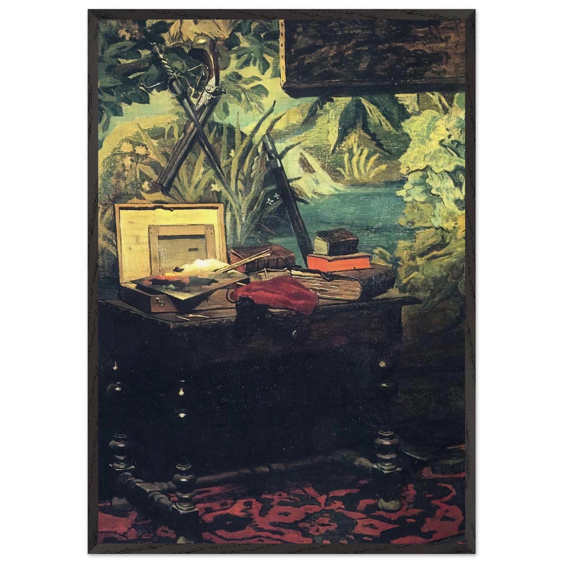 A Corner of the Studio - claude monet Framed Art Print – Black Wooden Frame - Default Title - -Framed Art Print