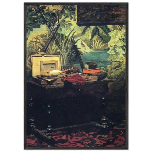 A Corner of the Studio - claude monet Framed Art Print – Black Wooden Frame - Default Title - -Framed Art Print