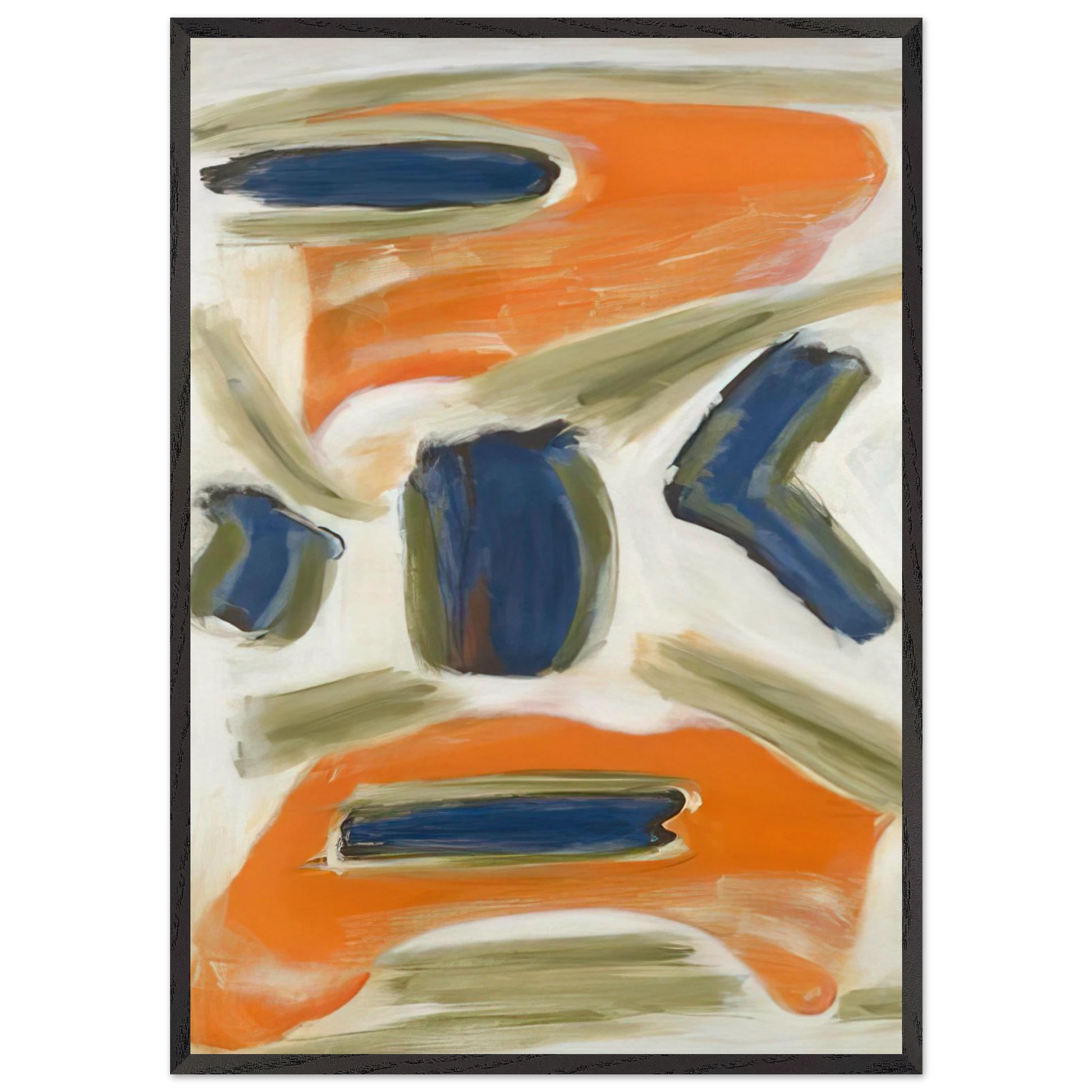 Untitled - Abstract Expressionism N3 - Betty Parsons Framed Art Print – Black Wooden Frame - Default Title - -Framed Art Print