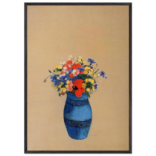 VASE OF FLOWERS 6 - Odilon Redon Framed Art Print – Black Wooden Frame - Default Title - -Framed Art Print