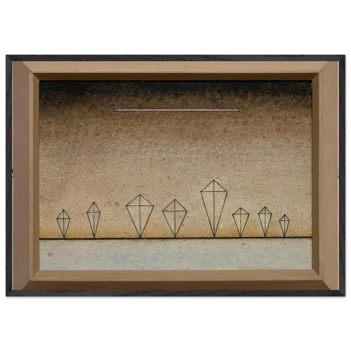 EIGHT TIMES 1929 - Wassily Kandinsky 70x100 cm / 28x40 inches Framed Art Print – Black Wooden Frame