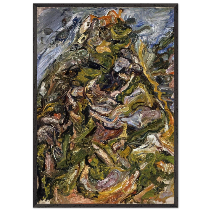 HILL AT CERET 1921 - Chaim Soutine 70x100 cm / 28x40 inches Framed Art Print – Black Wooden Frame