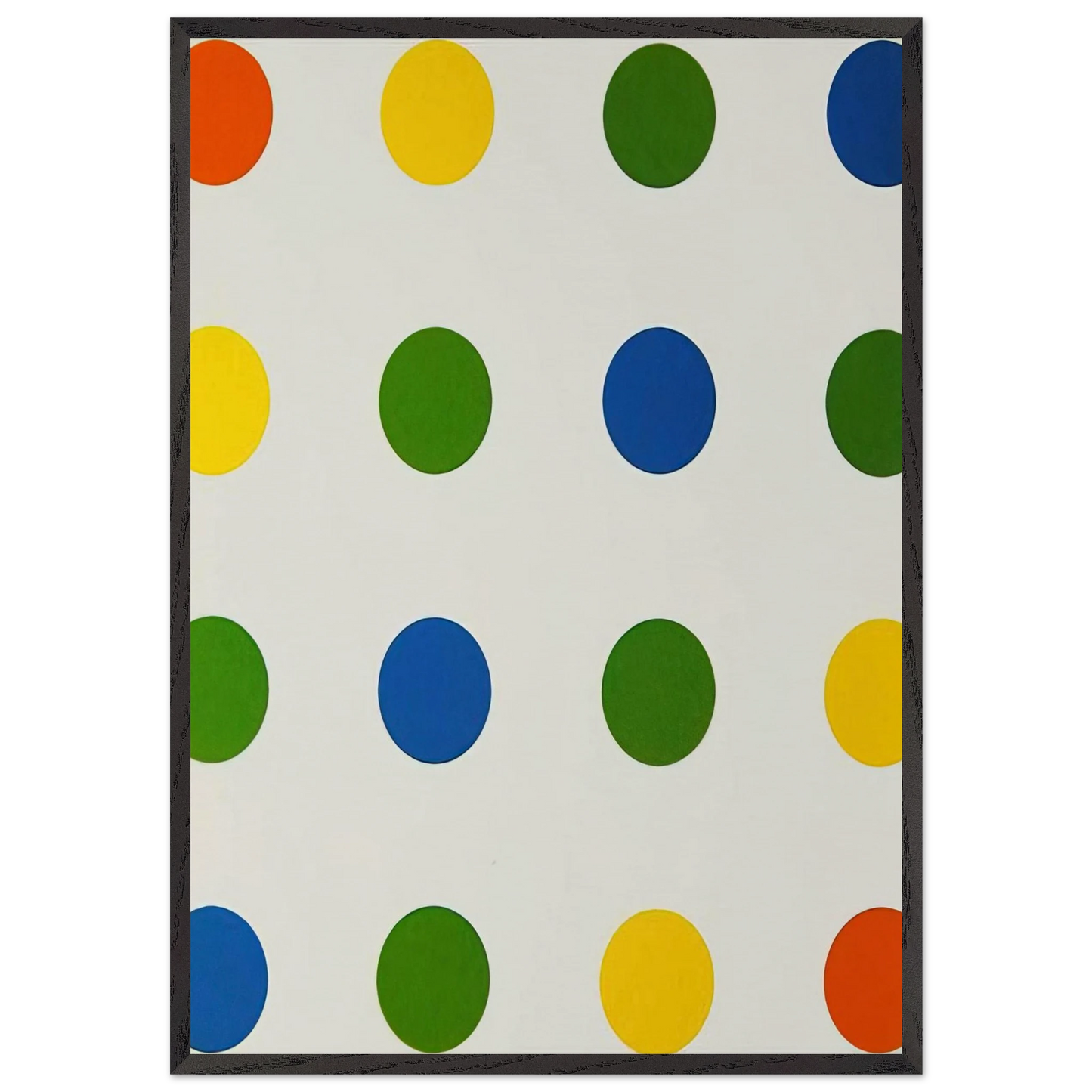 Bleu-Vert-Jaune-Orange - 1954 - Francois Morellet Framed Art Print – Black Wooden Frame - Default Title - -Framed Art Print