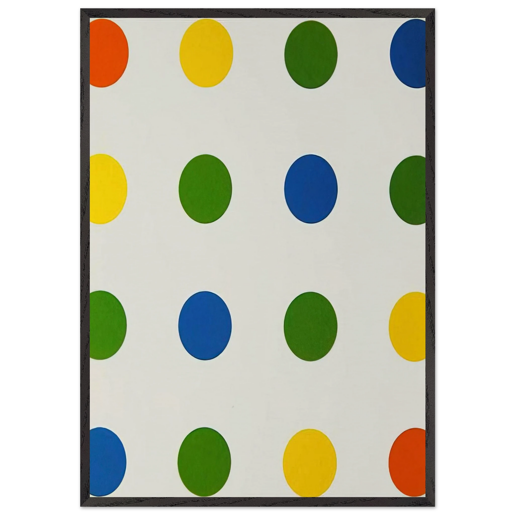 Bleu-Vert-Jaune-Orange - 1954 - Francois Morellet Framed Art Print – Black Wooden Frame - Default Title - -Framed Art Print