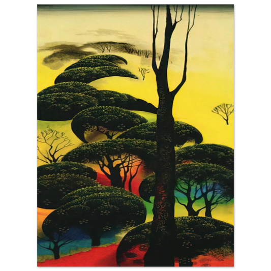 Eyvind Earle - Climbing Oaks Fine Art Poster - Default Title