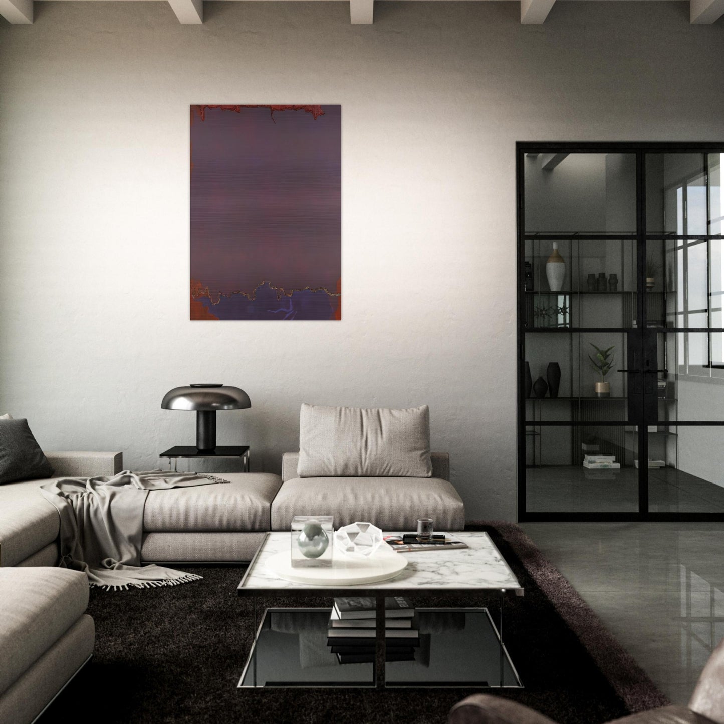 Infinity Field - 1973 - Theodoros Stamos Brushed Aluminum Print - 70x100 cm / 28x40 inches | Theodoros Stamos Aluminum Print | Theodoros Stamos Prints