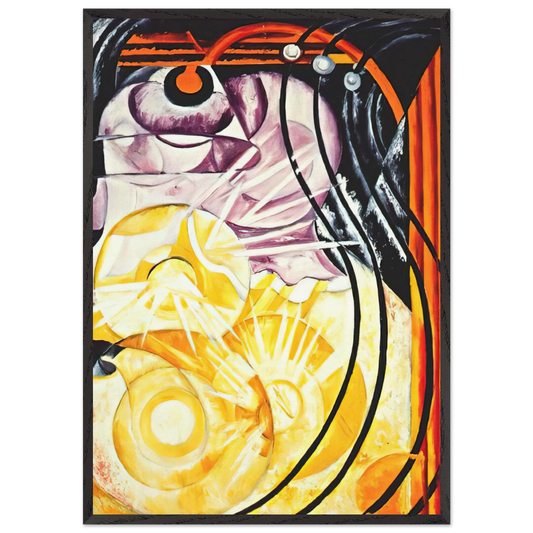 Electric lamp - 1913 - Natalia Goncharova Framed Art Print – Black Wooden Frame - Default Title - -Framed Art Print