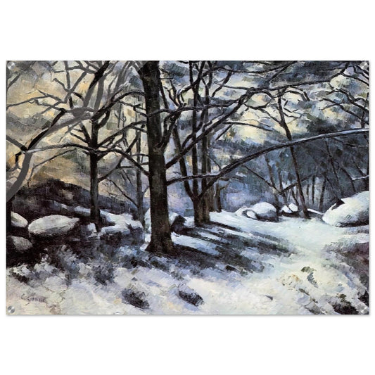 Melting Snow. Fontainbleau - Paul Cézanne Acrylic Print - 70x100 cm / 28x40″ inches