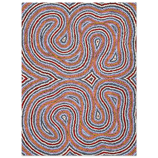Clifford Possum Tjapaltjarri - Untitled Narripi Worm Dreaming - 1996 Fine Art Poster - Default Title