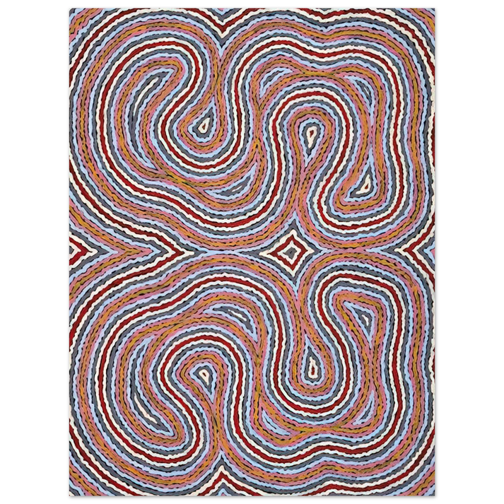 Clifford Possum Tjapaltjarri - Untitled Narripi Worm Dreaming - 1996  75x100 cm / 30x40inches Fine Art Poster