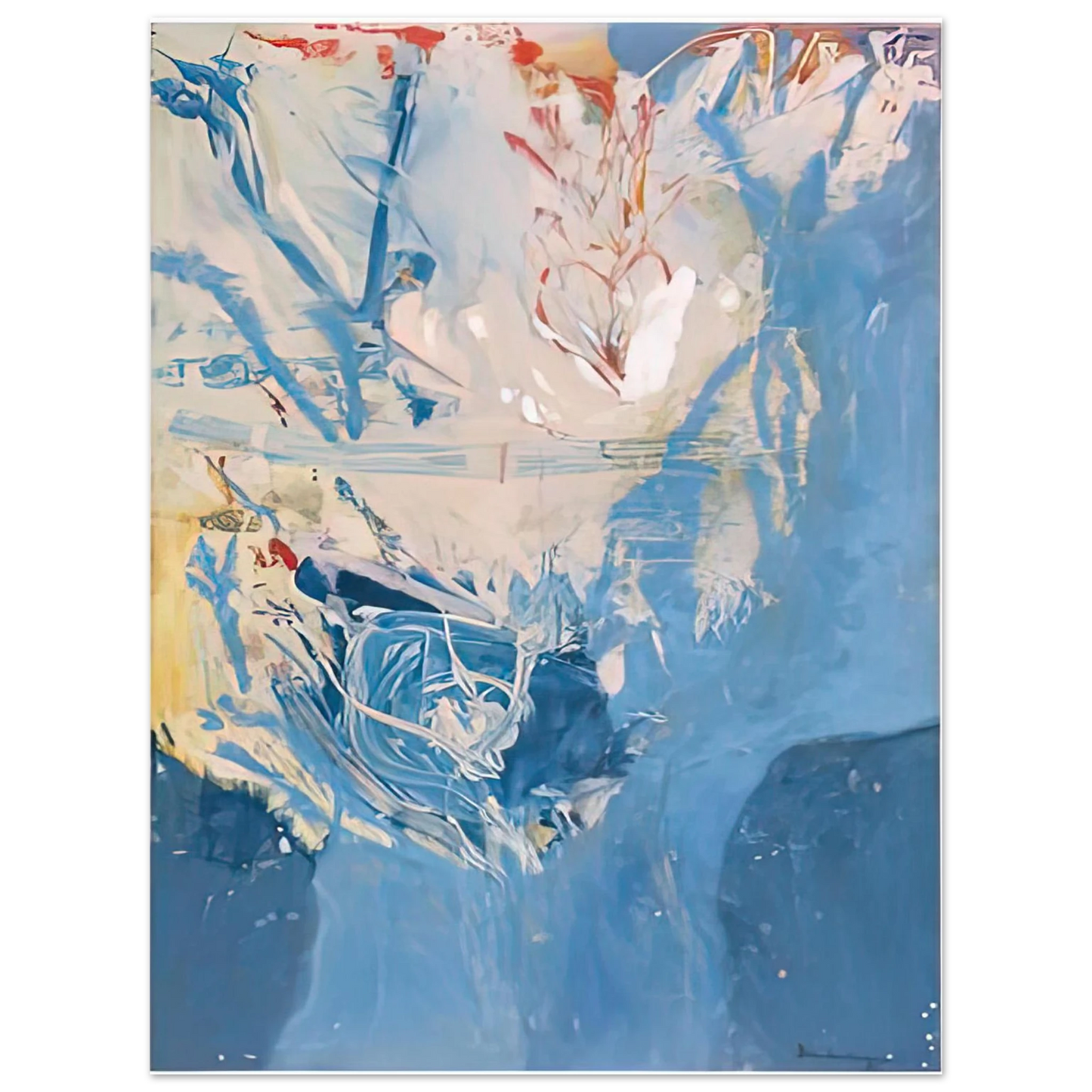 Helen Frankenthaler - Blue Territory, 1955- Wall Art - 21x29.7 cm / 8x12" - Fine Art Poster - -