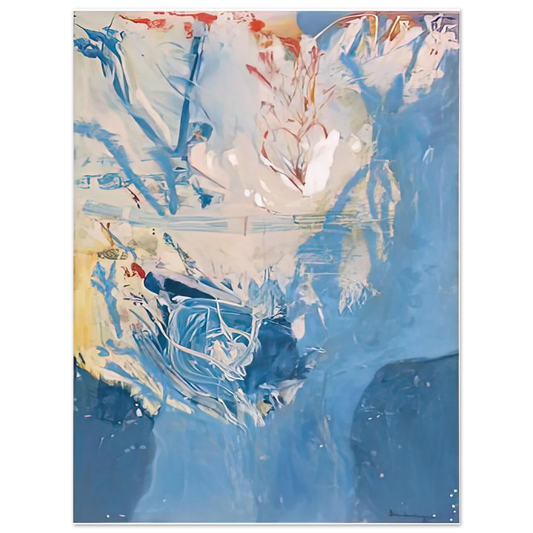 Helen Frankenthaler - Blue Territory, 1955- Wall Art - 21x29.7 cm / 8x12" - Fine Art Poster - -