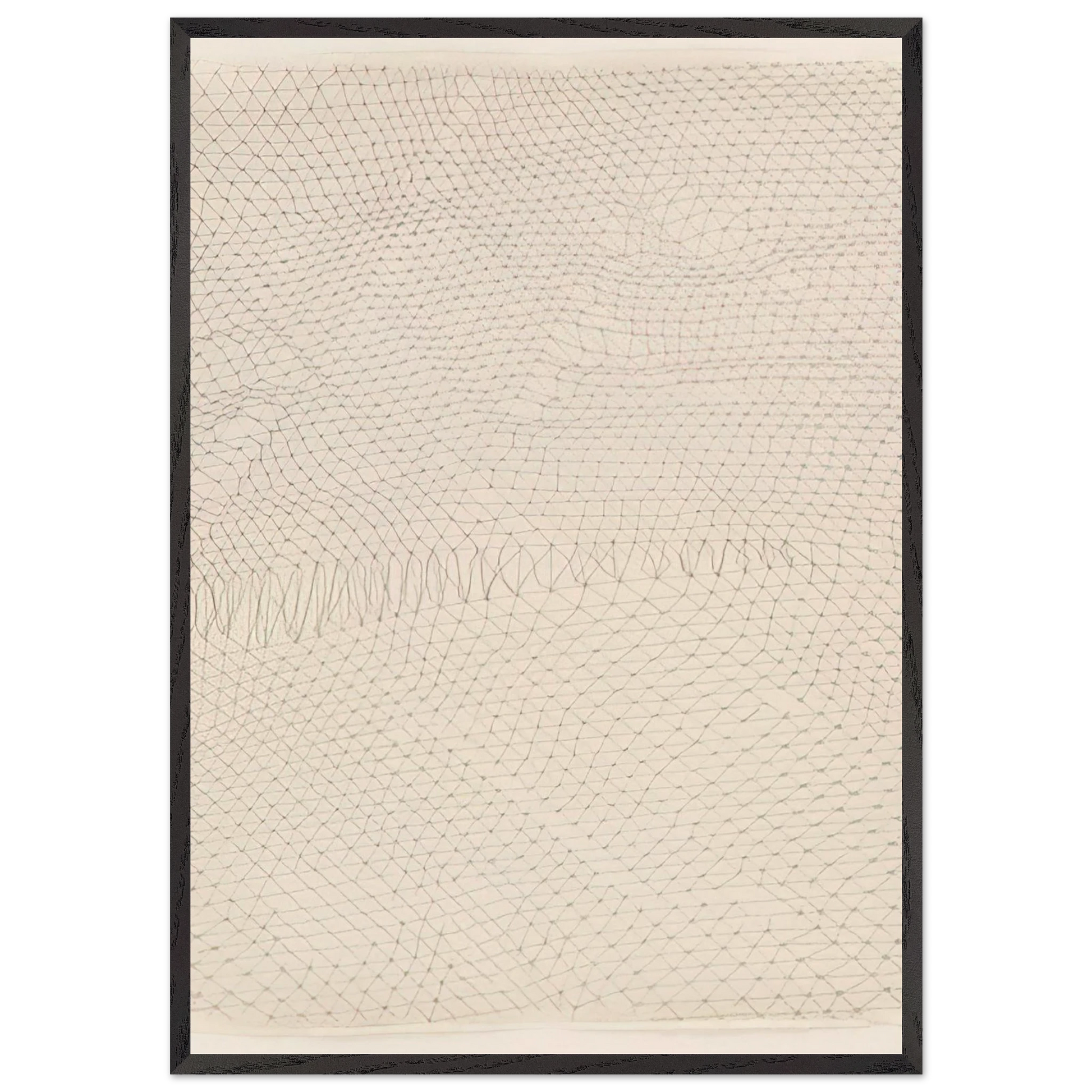 Untitled - 1970 N6 - Gego Framed Art Print – Black Wooden Frame - Default Title - -Framed Art Print