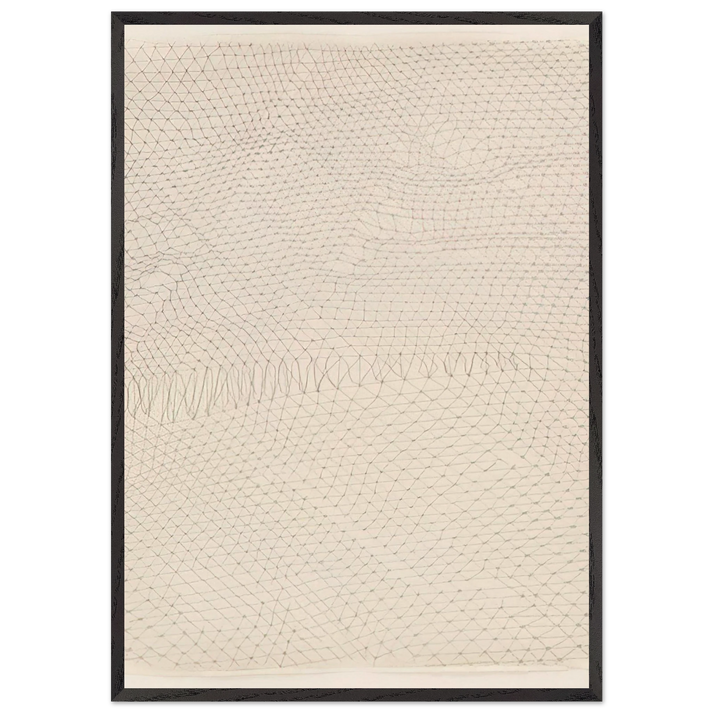 Untitled - 1970 N6 - Gego 70x100 cm / 28x40 inches Framed Art Print – Black Wooden Frame