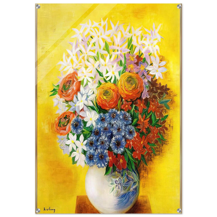 BOUQUET OF VARIOUS FLOWERS - Moise Kisling Acrylic Print - 70x100 cm / 28x40″ inches