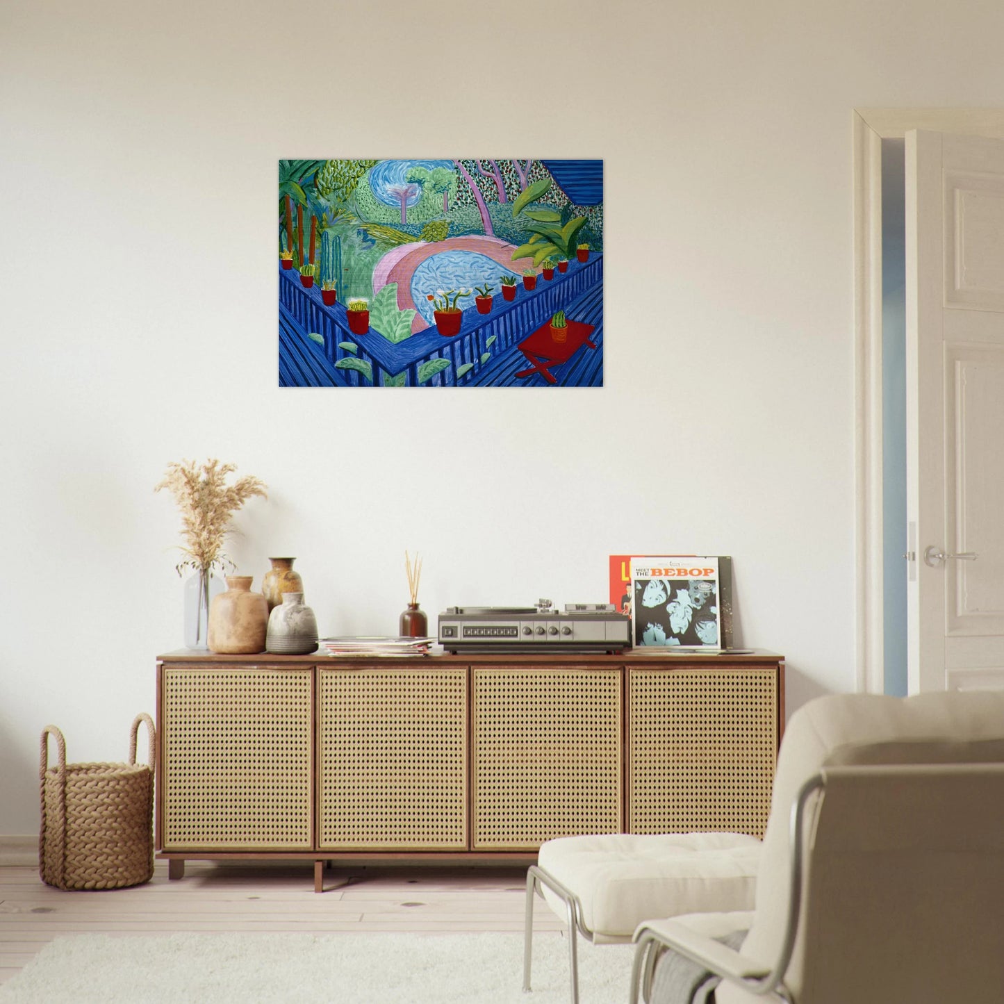 David Hockney - David Hockney Brushed Aluminum Print - 70x100 cm / 28x40 inches | David Hockney Aluminum Print | David Hockney Prints